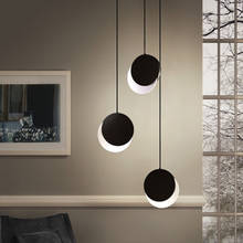 Postmodern LED Pendant Light Eclipse Pendant Lamp Lighting Nordic Cafe Loft Aisle Living Room Lamp Bedroom Decor Light Fixtures 2024 - buy cheap
