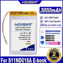HSABAT 315586 3 контакта 3000 мАч аккумулятор для электронной книги S11ND018A (ONYX BBA10) 355585 портативное зарядное устройство psp DVR 305585 батареи 2024 - купить недорого