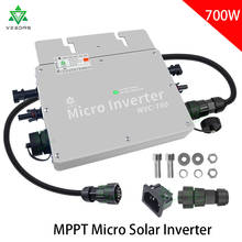 Micro conversor solar de onda senoidal mppt, 700w, microinversor grid tie, regulador ip65, inversor 30v, 36v, dc, 110v, 220v ac 2024 - compre barato