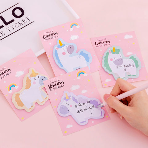 Korean Unicorn Kawaii Cute Sticky Note Memo Pad School Notepad Post Planner Tab Stationery Office Decoration Memopad Girl Gift 2022 - buy cheap