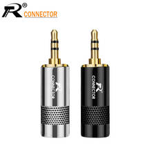 2pc Jack 3.5mm 3 poles Audio adapter Gold headphone plug Connector for cable size up to 8mm wire connector 2024 - купить недорого