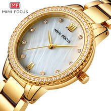 MINI FOCUS-relojes de cuarzo para mujer, accesorio de marca de lujo, a la moda, de acero inoxidable dorado 2024 - compra barato