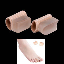 2 pçs dedo do pé separador de silicone gel dedos polegar valgus protetor joint ajustador hallux valgus guarda pés hallux corrector 2024 - compre barato