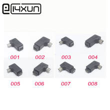EClyxun 1 шт. Micro/Mini usb тип A Мужской Женский USB B 90 градусов правый/левый угол разъем адаптера 2024 - купить недорого