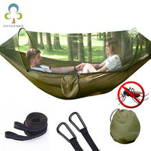 1Set Camping Hammock with Mosquito Net Pop-Up Light Portable Outdoor Parachute Hammocks Swing Sleeping Hammock Camping Stuff ZXH 2024 - buy cheap