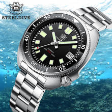 STEELDIVE Watch Men Automatic NH35 Diver Watch 200m Waterproof Sapphire Crystal C3 Luminous Steel Dive  Mechanical Wristwatch 2022 - buy cheap