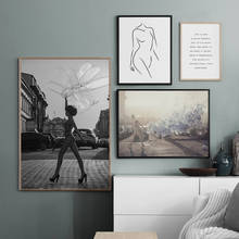 Poster Black and White Modern Fashion Woman Figure Painting Girl Room Decor Canvas Prints On The Wall Frameless Picture 2024 - buy cheap