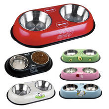 Dog Cat Dish Bowl Large Food Pet Puppy Water Feeder Stainless Steel Drinking Anti-skid for Small Middle Teddy Pug High Grade 2024 - buy cheap