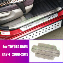 For Toyota RAV4 2008-2013 Accessories Car Door Sill Scuff Plate Interior Trim Stainless Steel Protector Plates Cover 2024 - buy cheap