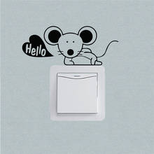 Drop Shipping mouse Wall Stickers Decorative Sticker Home Decor Switch Stickers Wall Decal Decal Creative Stickers 2024 - buy cheap