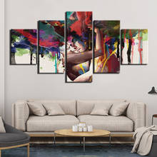 Canvas Couple Lover Picture Home Wall Art Decor 5 Piece Abstract Love Painting Posters For Living Room HD Prints Home Decoration 2024 - buy cheap