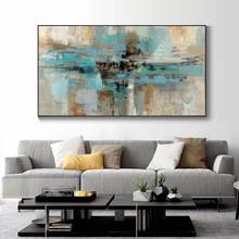 Abstract Landscape Canvas Oil Painting Large Wall Art Blue Posters and Prints Wall Decorative Picture for Living Room Home Decor 2024 - buy cheap