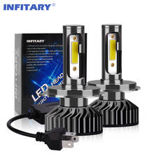 Infitary 2pcs H7 LED H1 H11 9005 9006 H4 LED Car Headlight 72W 12000LM Auto Headlamp Light Bulb Fog Lights White 6500K 12V Lamp 2024 - buy cheap