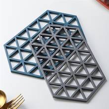Silicone Mat Coaster Placemat Non Slip Heat Insulating Geometric Pot Holder Table Mat Bowl Coaster Tableware Kitchen Accessories 2024 - buy cheap