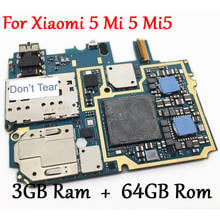 Placa base Original de desbloqueo, placa de circuito lógico probada, 3GB, 64GB, Firmware Global, para Xiaomi 5, Mi 5, M5 2024 - compra barato