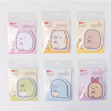 60 шт./лот Kawaii Sumikko Gurashi, Стикеры для записей, милые канцелярские наклейки, закладки, товары для школы 2024 - купить недорого