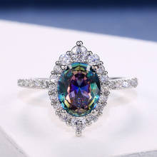 USTAR-anillos de circonia cúbica para mujer, joyería de compromiso de Color, cristales brillantes de circonia cúbica, anillos de corazón, bisutería femenina 2024 - compra barato
