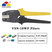 Tools 0.25-10mm 23-7AWG High Quality Precision Wire Connector Crimp Pliers VE Tube Bootlace Terminal Tool VSN-10WF VSN 10WF FSE 2024 - buy cheap