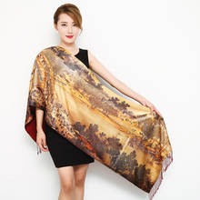 Thick Autumn winter women scarves long section double-sided scarf Chinese style silk shawl ladies wrap Cashmere pashmina muffler 2024 - buy cheap