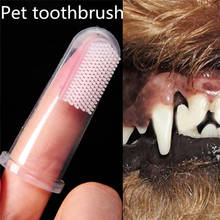 Finger Toothbrush for Pet Brush Bad Breath Tartar Teeth Tool Latex fingertip toothbrush Dog Cat Cleaning Supplies 1pc 2024 - buy cheap