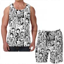 Summer funny print men Tank Tops Women Sero Hanta Collage men beach shorts women sets fitness vest 2024 - buy cheap