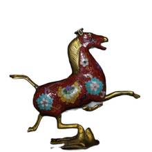 Китайская фольклорная статуя Ласточки из старой перегородчатой филигранной лошади для верховой езды 2024 - купить недорого