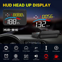 HUD Head Up Display GPS para coche, velocímetro Digital M16, proyector de velocidad para parabrisas, brújula GPS, voltaje KM/h MPH para todos los coches 2024 - compra barato
