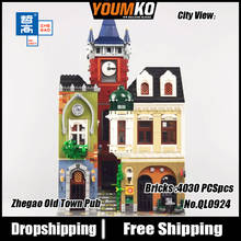 Zhagao ql0924 street view série cidade velha pub blocos de construção 4030 pçs tijolos educação brinquedos conjuntos modelo 2024 - compre barato