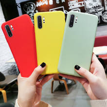 Силиконовые чехлы ярких цветов для телефонов Huawei P40 Pro P30 Lite P20 Mate 30 20 20X 10, тонкий матовый мягкий чехол из ТПУ 2024 - купить недорого