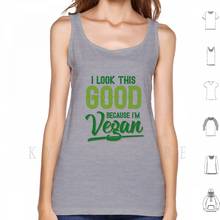 Look Good Tank Tops Vest 100% Cotton Vegan Plants Nature Meatless Fruit 2024 - buy cheap