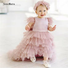 Vestido de princesa para meninas do bebê vestidos de festa para meninas 1 ano vestido de aniversário roupas do bebê batismo vestido infantil 2024 - compre barato