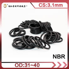 Nitrile Rubber O-Ring 20PCS/lot NBR Sealing CS 3.1mm OD31/32/33/34/35/36/37/38/39/40mm O-Ring Seal Gasket Ring 2024 - buy cheap