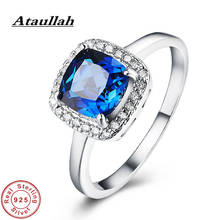 Ataullah Elegant Square Blue Sapphire Ring Sterling Silver 925 Jewelry New Fashion Wedding Rings Engagement For Women RW124 2024 - buy cheap