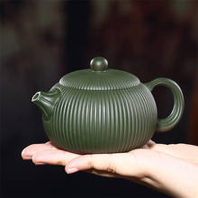 Yixing bule de chá de barro roxo para escritório, bule de chá de lama verde, filtro de beleza, artesanal, cerimônia de chá chinesa 2024 - compre barato