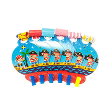 12Pcs/lot Cartoon Little Pirate theme Whistles Children Party Pirate Blowing Dragon Blowout Baby kids birthday party supplies 2024 - buy cheap