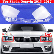 Farol dianteiro automotivo, revestimento de lente de vidro para skoda octavia 2015-2017 2024 - compre barato