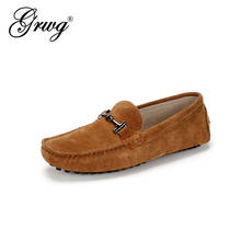 GRWG Brand Spring Summer Hot Sell Moccasins Men Loafers High Quality Genuine Leather Shoes Men Flats Lightweight Driving Shoes 2024 - buy cheap