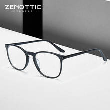 ZENOTTIC Retro Black Acetate Optical Glasses Frame Men Women Myopia Prescription Eyeglasses Frames Transparent Clear Eyewear 2024 - buy cheap