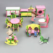 Juego de muebles para casa de muñecas, silla para muñecas, Mini Mesa de cuna para bebé, regalo de Navidad, juguetes para niños, sofá para casa de muñecas, accesorios en miniatura Diy 2024 - compra barato