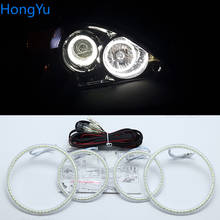 For Hyundai Terracan 2001-2007 Super Bright white color 3528 SMD led Angel Eyes kit daytime running light DRL 2024 - buy cheap