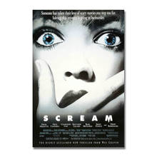 SCREAM-Póster de seda de película de terror clásica, pegatina de pared, regalo de decoración 2024 - compra barato