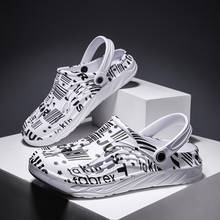 New EVA Clogs Men Sandals Men Shoe Summer Fang Man Hoof Thongs Stamp Garden Beach Couple White Big Size Slippers for Men's Shoes 2024 - buy cheap