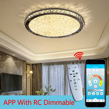 Remote Dimming Crystal Modern LED Ceiling Lights For Living Bed room Home Lighting Fixtures Stainless Steel Ceiling Lamp 2024 - buy cheap