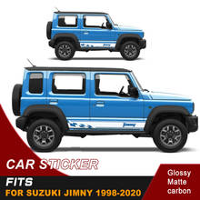 Apto para suzuki jimny 3 portas e 5 portas 1998-2020 carro adesivos porta lateral listra corrida gráfico decalques do carro de vinil personalizado 2024 - compre barato