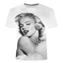 2020 summer new Fashion t-shirt Sexy actress Marilyn Monroe Print 3d T shirt Male Female Casual Cool t shirt 2024 - buy cheap
