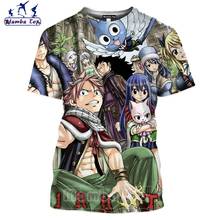 Mamba-Camiseta con estampado 3D de Fairy Tail para mujer, camiseta de manga corta de Anime Natsu, ropa de Hip-Hop, ropa de calle Harajuku Unisex 2024 - compra barato