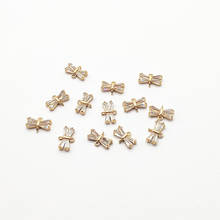 New arrival! 8x13mm 50pcs Cubic Zirconia Bow shape Connector for Hand Made Earrings DIY parts,Jewelry Findings & Components 2024 - buy cheap
