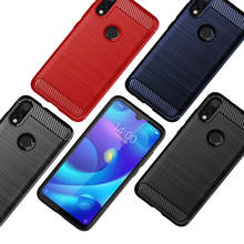 Funda trasera de lujo de fibra de carbono para Xiaomi, funda de silicona suave de TPU, antiarañazos, a prueba de golpes, funda Original para Xiaomi Redmi Note 7 de 6,3 pulgadas 2024 - compra barato