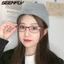 Seemfly -1.0 -1.5 -2.0 -2.5 -3.0 -3.5 Finished Myopia Glasses Anti Blue Light Women Men Square Frame Shortsighted Eyeglasses New 2024 - buy cheap