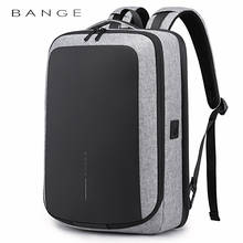 BANGE-mochila para ordenador portátil de 15 "para hombre, morral con tecnología de recarga USB, antirrobo, impermeable, para viaje 2024 - compra barato